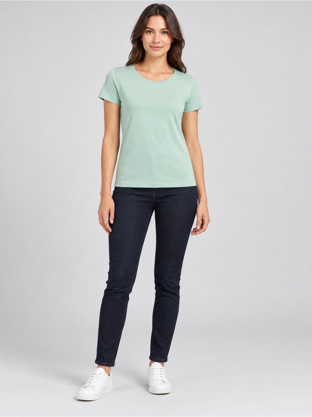 DKNY Short-Sleeve Crewneck Tee in Mint